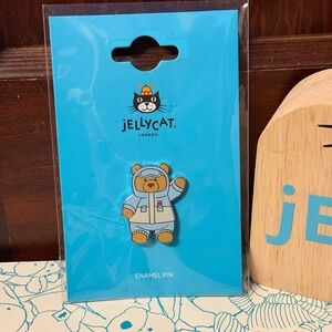 NWT Jellycat Bartholomew Bear Snow Suit enamel pin- Shanghai Exclusive